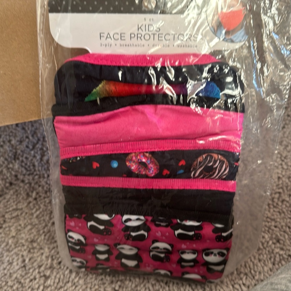 Kids face protectors 2 ply 5 ct